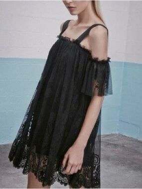 ALEXIS Hyde Black Lace Mini Dress size XS